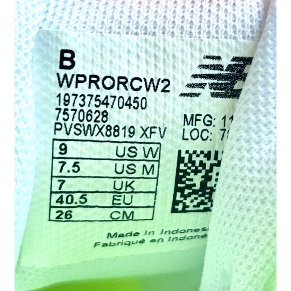 New Balance Dynasoft White and Neon Green Running Shoes-Sneakers- Size 9 - Picture 9 of 9